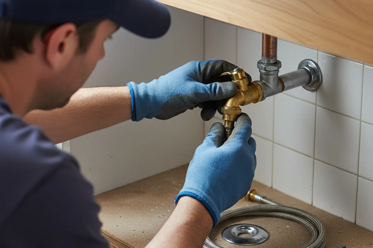 Shutoff valve and fitting work during Emergency Plumbing in Glastonbury
